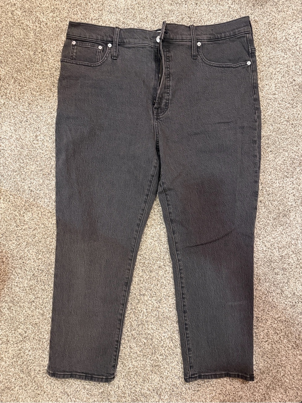 Madewell Straight-Leg Jeans in Washed Black